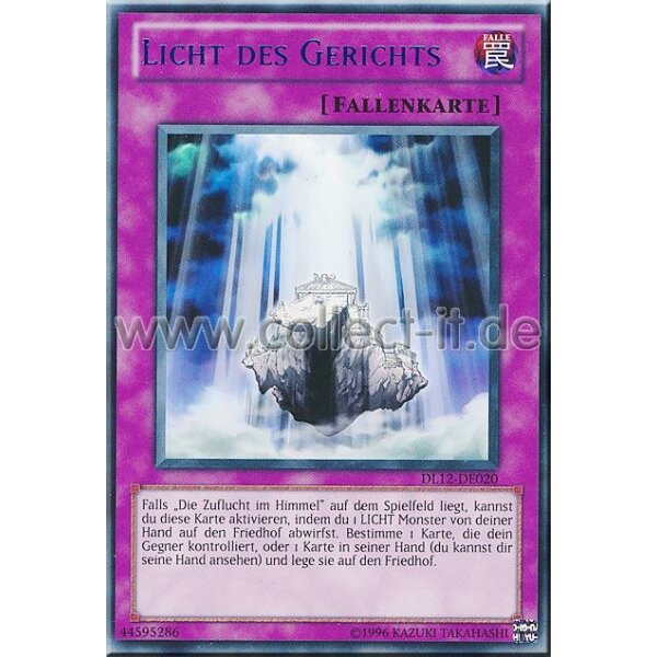 DL12-DE020 Licht des Gerichts - Blaue Schrift