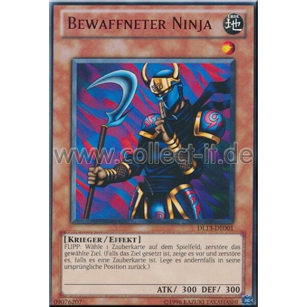 DL13-DE001 Bewaffneter Ninja - Rote Schrift