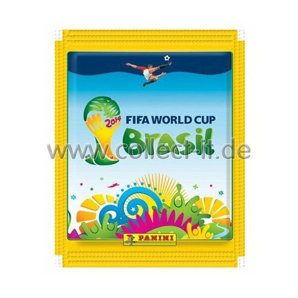 Panini WM 2014 - gelbe Tüten 1 Display 100 Tüten Sticker 