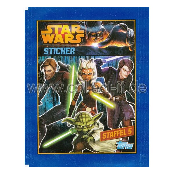 TOPPS - Star Wars - The Clone Wars Sticker 2014 - Staffel 5 - 1 Tüte