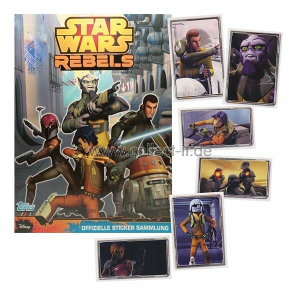 TOPPS - Star Wars Rebels Sticker - Komplettsatz+Leeralbum