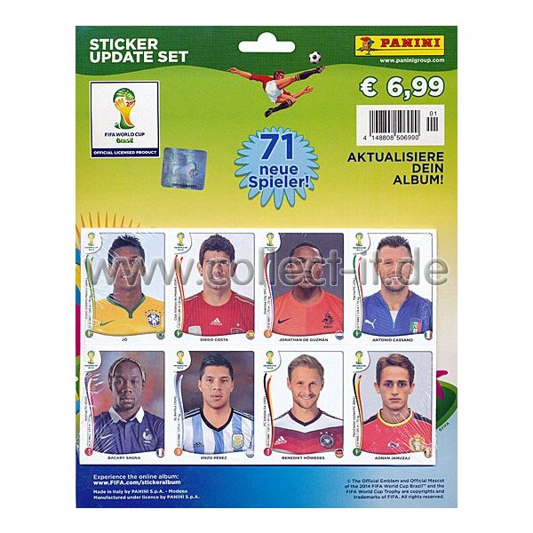 Panini Fußball WM 2014 163 verschiedene Sticker Brasilien 