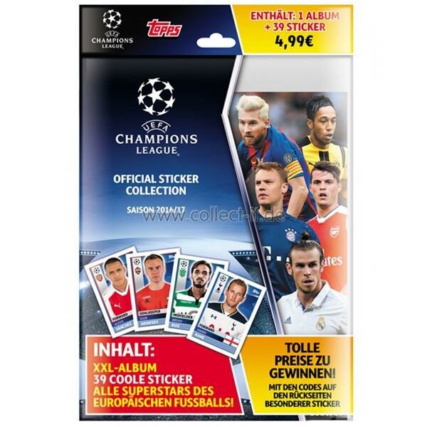 TOPPS Champions League 2016/17 Sticker - Starterpack