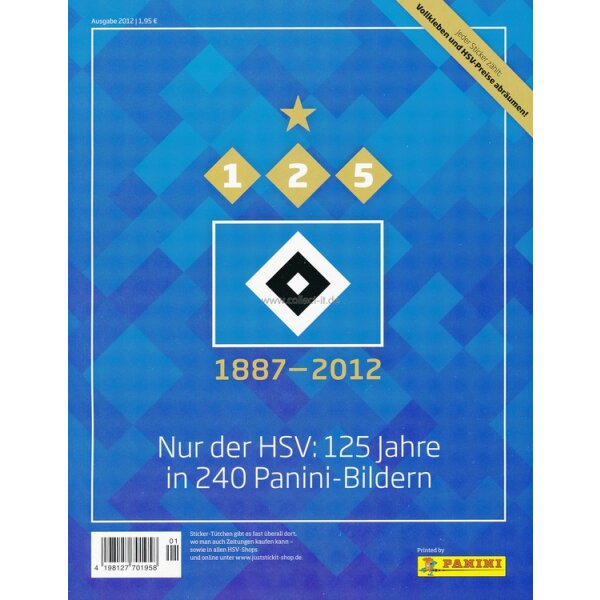 Panini - Nur der HSV - Stickerkollektion 1887-2012 - Album