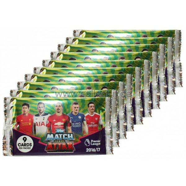 Match Attax - Premier League 2016/17 - 10 Booster - ENGLISCH