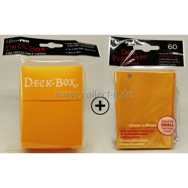 Ultra Pro Deck Box + 60 Deck Protector Sleeves - Gelb