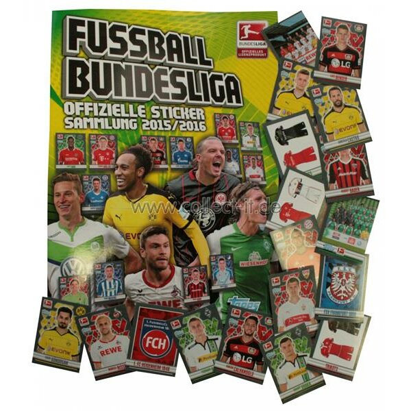 Bundesliga Sticker Komplettsatz 2015/2016 + Album