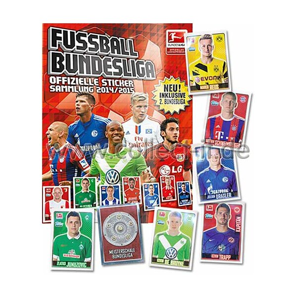 Topps Bundesliga 2014/15 Sticker - Komplettsatz + Leeralbum