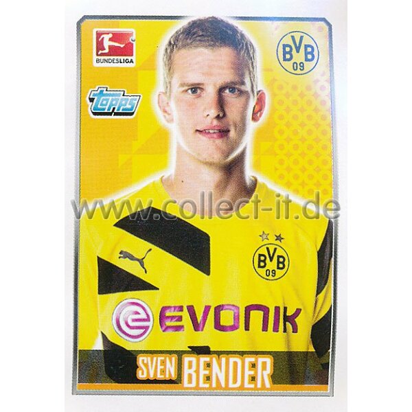 Topps Bundesliga 2014/15  -  Sticker 58 - Sven Bender