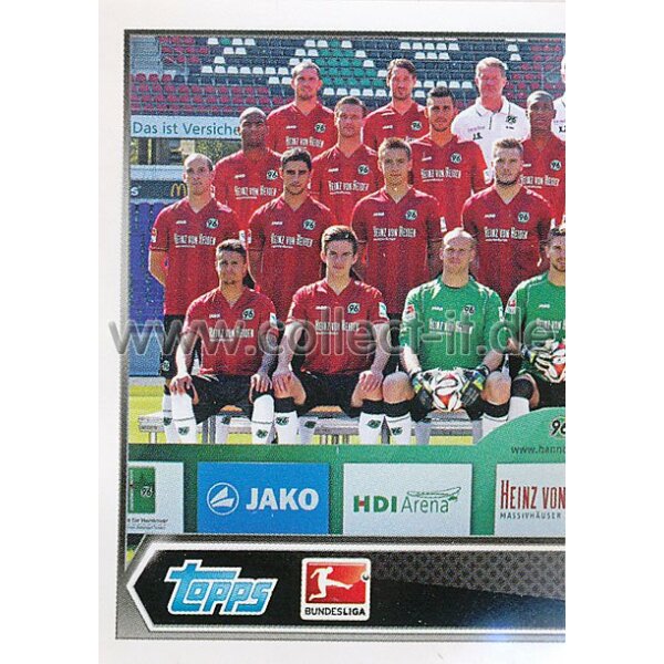 Topps Bundesliga 2014/15  -  Sticker 109 - Hannover 96 Mannschaftsbild 1