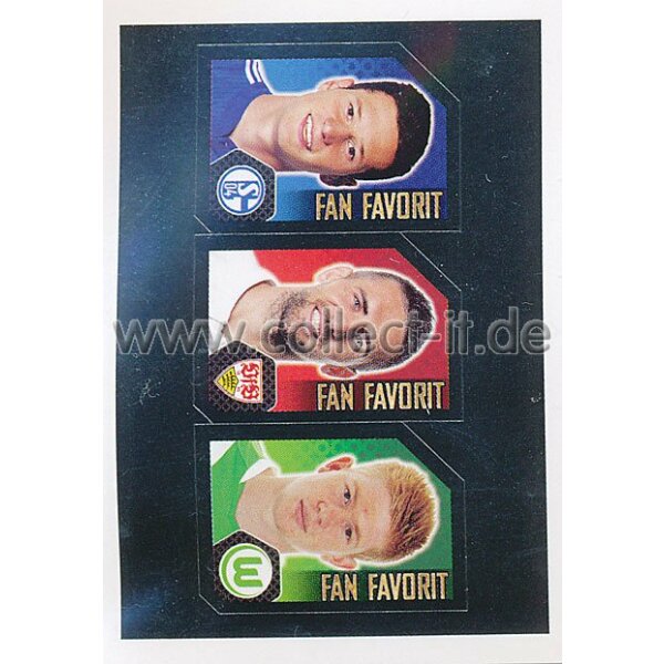 Topps Bundesliga 2014/15  -  Sticker F16-18 - Schalke, Stuttgart, Wolfsburg