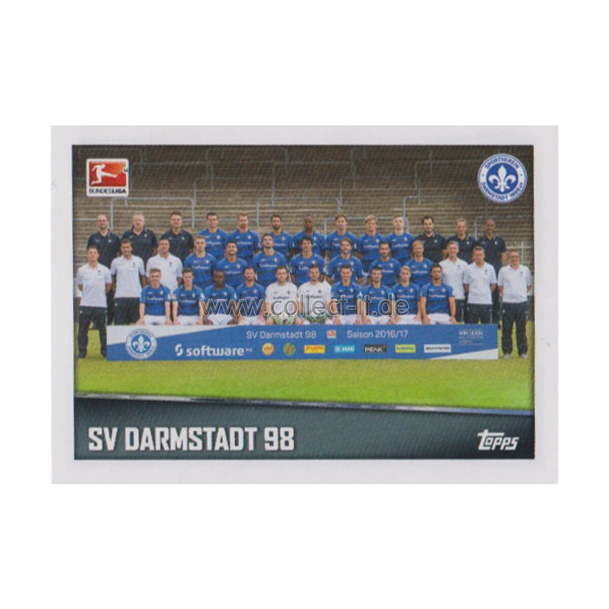TOPPS Bundesliga 2017/2018 SV Darmstadt 98 Logo Sticker 282 