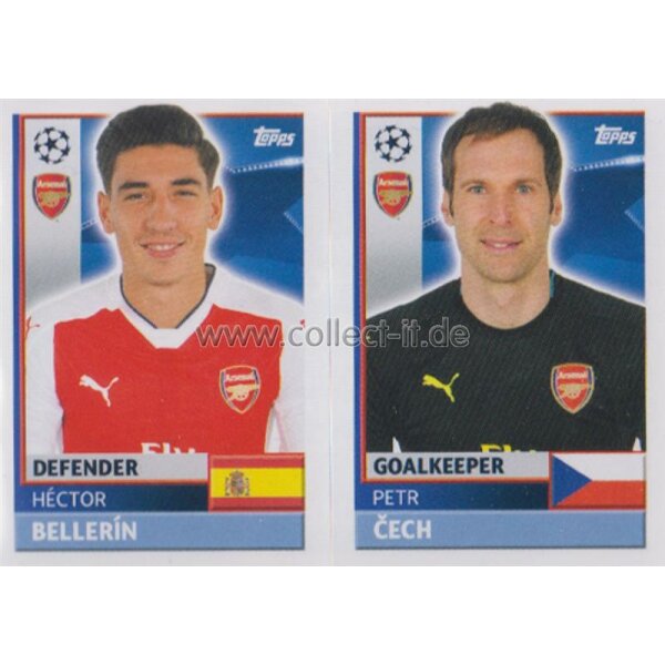 CL1617 - Sticker - ARL04+05 - Héctor Bellerín+Petr Chech [Arsenal FC]