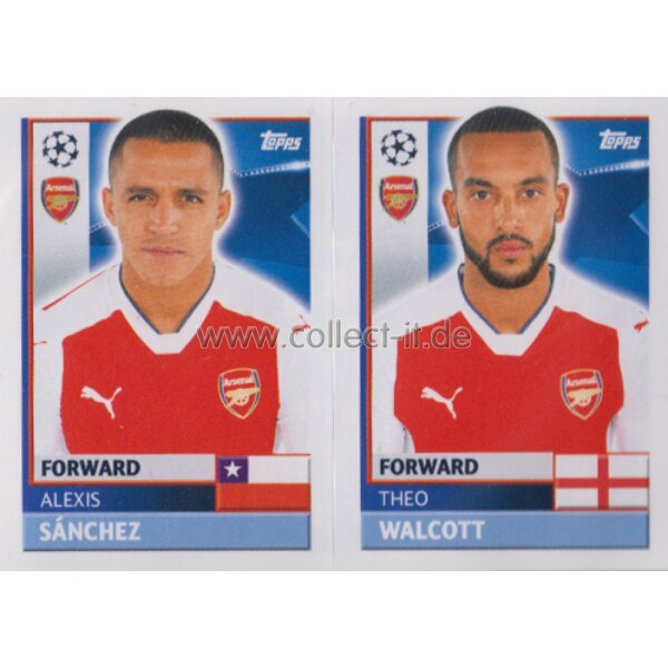 CL1617 - Sticker - ARL16+17 - Alexis Sánchez+Theo Walcott [Arsenal FC]