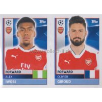 CL1617 - Sticker - ARL18+19 - Alex Iwobi+Olivier Giroud...