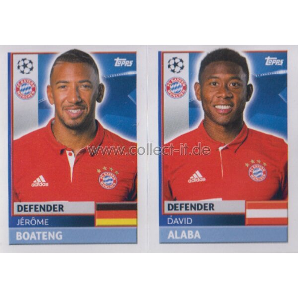 CL1617 - Sticker - BMU06+07 - Jérôme Boateng+David Alaba [FC Bayern München]