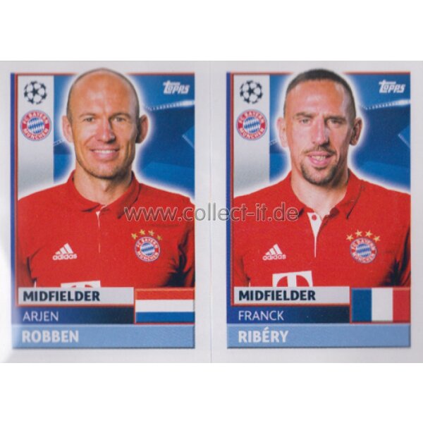 CL1617 - Sticker - BMU14+15 - Arjen Robben+Frank Ribéry [FC Bayern München]