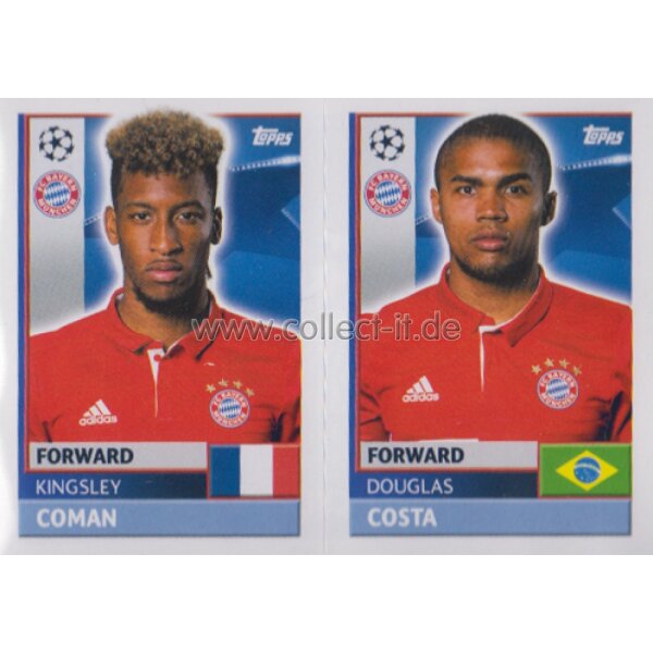 CL1617 - Sticker - BMU16+17 - Kingsley Coman+Douglas Costa [FC Bayern München]