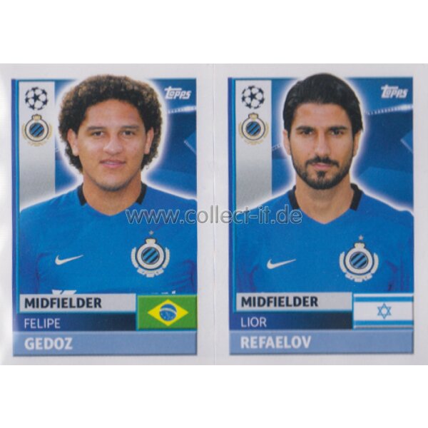 CL1617 - Sticker - BRU14+15 - Felipe Gedoz+Lior Refaelov [Club Brugge KV]