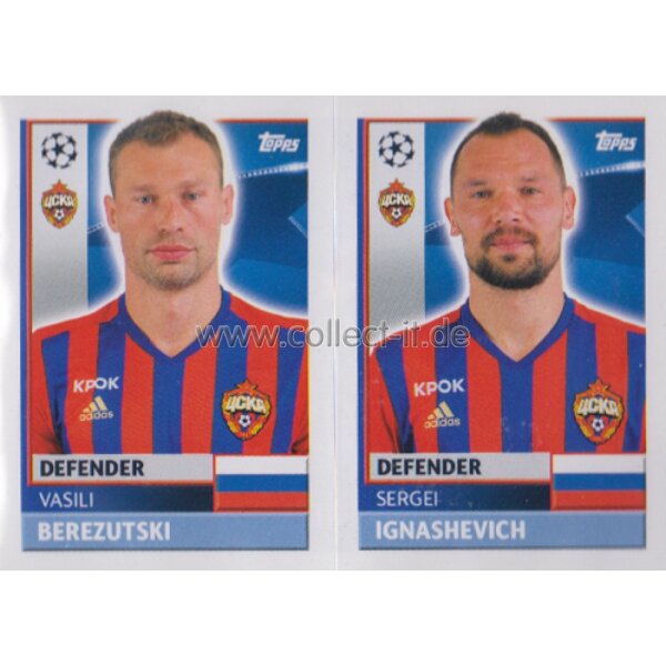 CL1617 - Sticker - CSK08+09 - Vasili Berezutski+Sergei Ignashevich [CSKA Moskva]