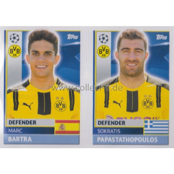 CL1617 - Sticker - DOR08+09 - Marc Bartra+Sokratis Papastathopoulos [Borussia Dortmund]