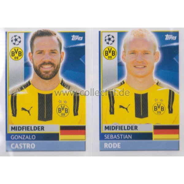 CL1617 - Sticker - DOR10+11 - Gonzalo Castro+Sebastian Rode [Borussia Dortmund]