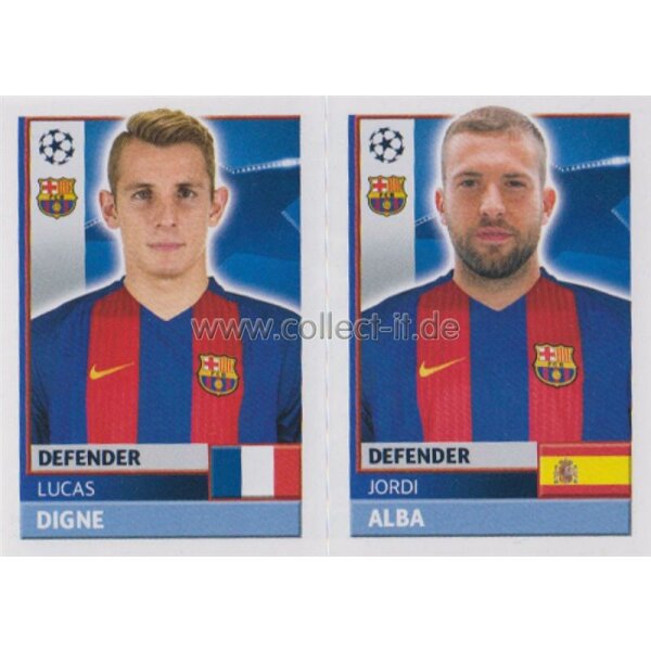 CL1617 - Sticker - FCB06+07 - Lucas Digne+Jordi Alba [FC Barcelona]