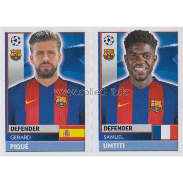 CL1617 - Sticker - FCB08+09 - Gerard Pique+Samuel Umtiti [FC Barcelona]
