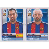 CL1617 - Sticker - FCB10+11 - Sergio Busquets+Javier...