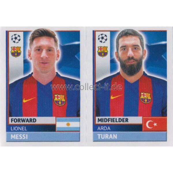 CL1617 - Sticker - FCB16+17 - Lionel Messi+Arda Turan [FC Barcelona]