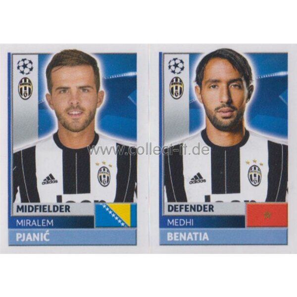 CL1617 - Sticker - JUV14+15 - Miralem Pjanic+Medhi Benatia [Juventus]