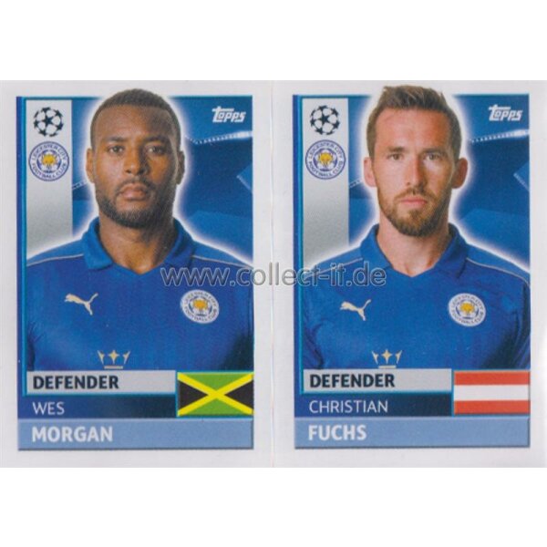 CL1617 - Sticker - LEI06+07 - Wes Morgan+Christian Fuchs [Leicester City]