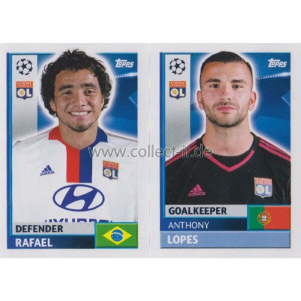 CL1617 - Sticker - LYO04+05 - Rafael+Anthony Lopes [Olympique Lyonnais]