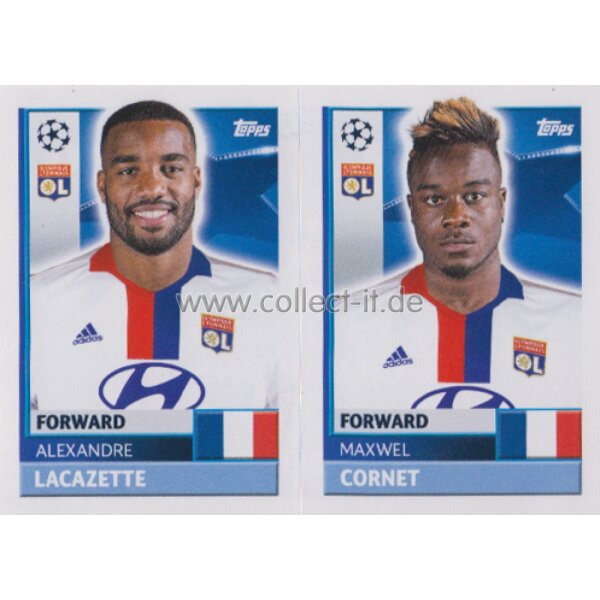 CL1617 - Sticker - LYO18+19 - Alexandre Lacazette+Maxwel Cornet [Olympique Lyonnais]