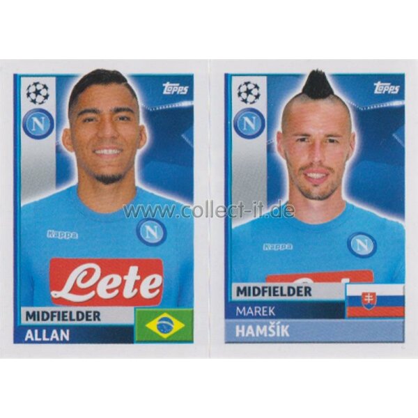 CL1617 - Sticker - NAP12+13 - Allan+Marek Hamsik [SSC Napoli]