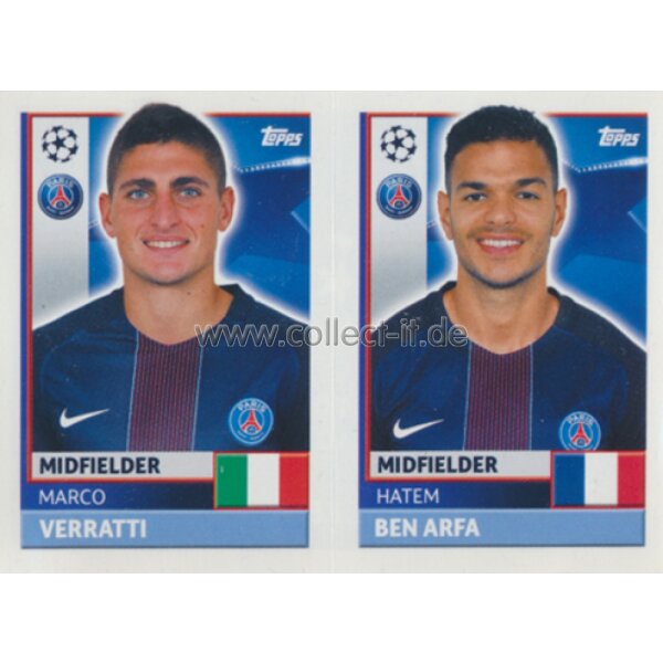 CL1617 - Sticker - PSG14+15 - Marco Verratti+Hatem Ben Arfa [Paris Saint-German]