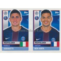 CL1617 - Sticker - PSG14+15 - Marco Verratti+Hatem Ben...