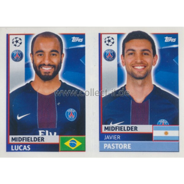 CL1617 - Sticker - PSG16+17 - Lucas+Javier Pastore [Paris Saint-German]