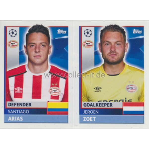 CL1617 - Sticker - PSV04+05 - Santiago Arias+Jeroen Zoet [PSV Eindhoven]