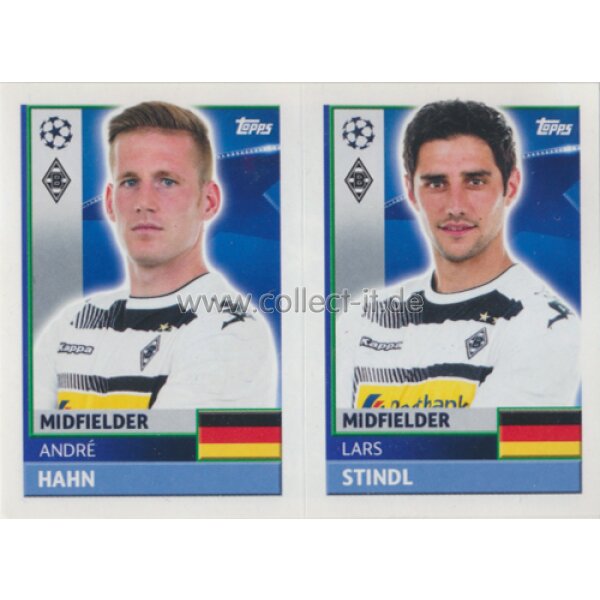 CL1617 - Sticker - QFA11+12 - Andre Hahn+Lars Stindl [VfL Borussia Mönchengladbach]