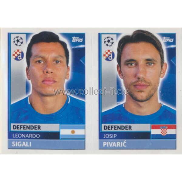 CL1617 - Sticker - QFC05+06 - Leonardo Sigali+Josip Pivaric [GNK Dinamo Zagreb]