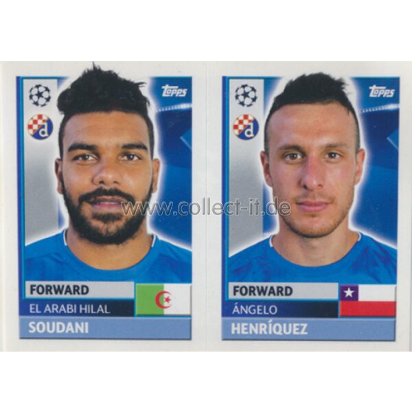 CL1617 - Sticker - QFC15+16 - El Arabi Hilal+Angelo Henriquez [GNK Dinamo Zagreb]