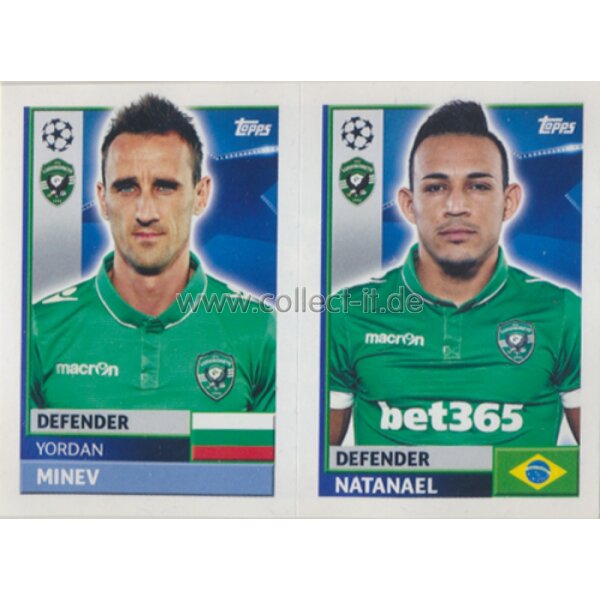 CL1617 - Sticker - QFF05+06 - Yordan Minev+Natanael [PFC Ludogorets Razgrad]