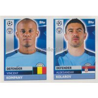 CL1617 - Sticker - QFG05+06 - Vincent Kompany+Aleksandar Kolarov [Manchester City FC]