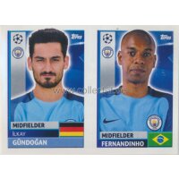 CL1617 - Sticker - QFG09+10 - Ilkay Gündogan+Fernandinho [Manchester City FC]