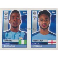 CL1617 - Sticker - QFG13+14 - Kelechi Iheanacho+Raheem Sterling [Manchester City FC]