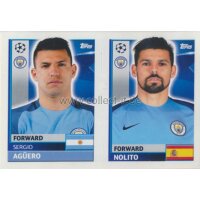 CL1617 - Sticker - QFG15+16 - Sergio Agüero+Nolito [Manchester City FC]