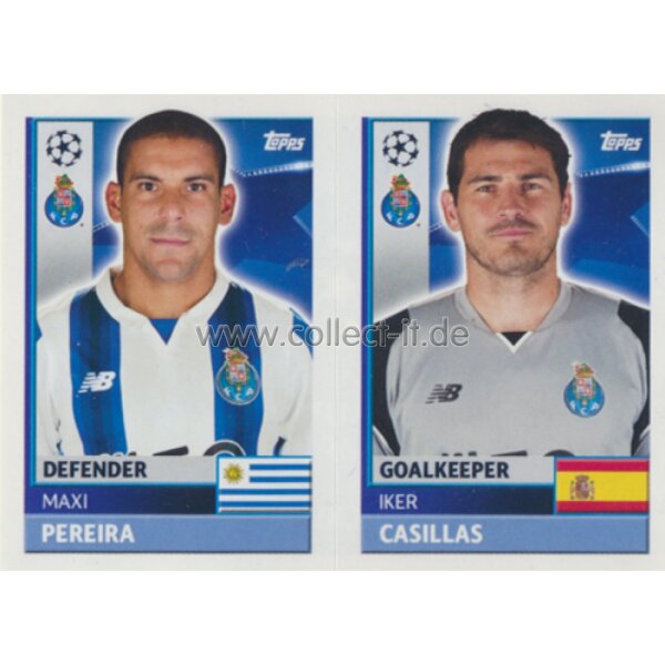 CL1617 - Sticker - QFJ03+04 - Maxi Pereira+Iker Casillas [FC Porto]