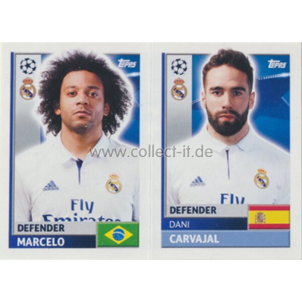 CL1617 - Sticker - REA06+07 - Marcelo+Carvajal [Real Madrid CF]
