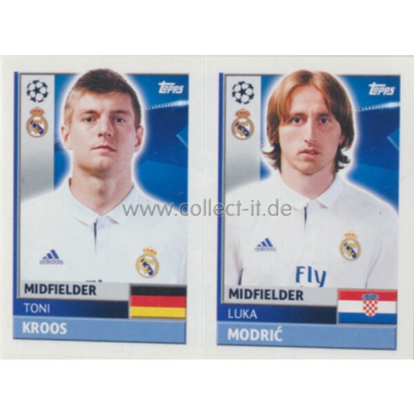 CL1617 - Sticker - REA12+13 - Toni Kroos+Luka Modric [Real Madrid CF]